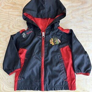 CHICAGO Blackhawks Jacket Toddler 12M Reebok Face Off Collection Windbreaker